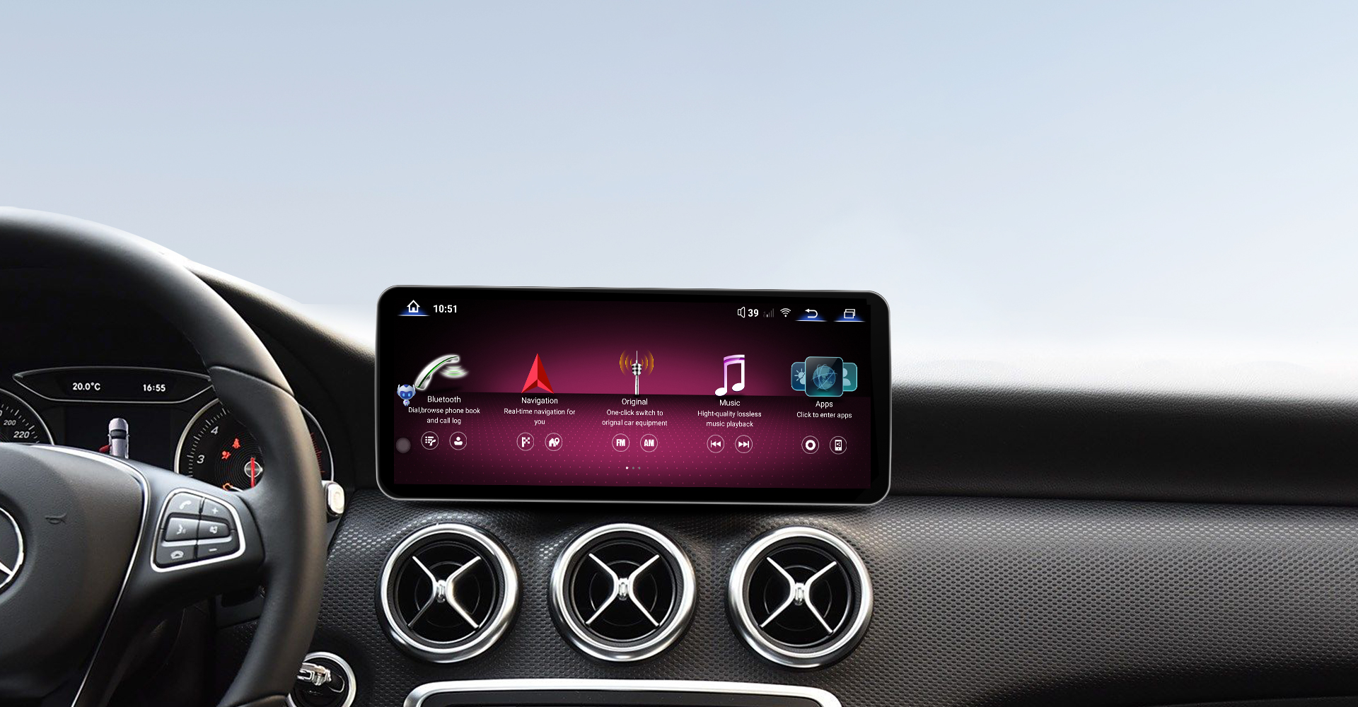 For Mercedes Benz ACLAGLA Android System with Carplay (1)
