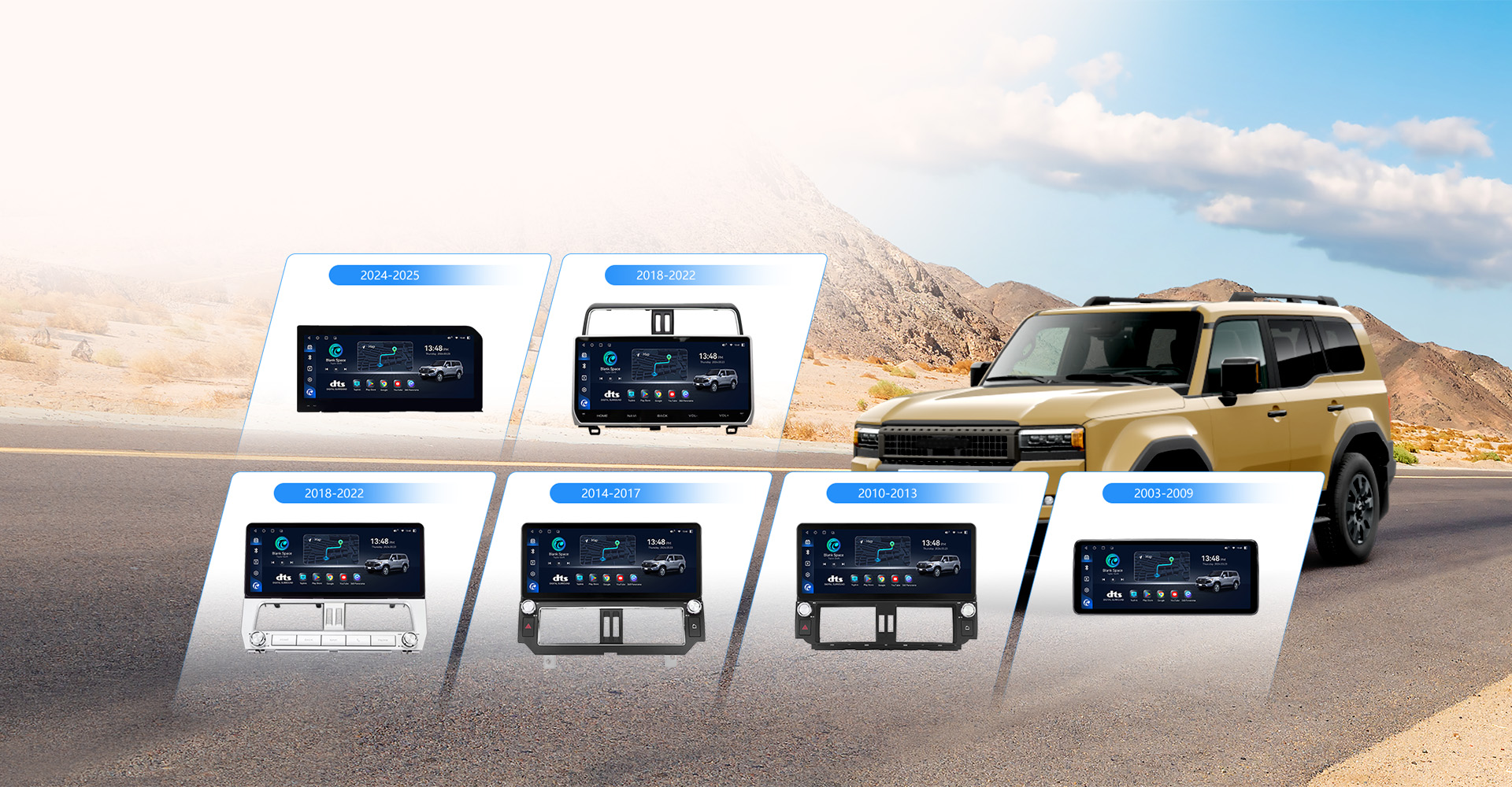 For Toyota Prado LC250 LC150 LC125 LC120 Exclusive Smart Car Head Unit